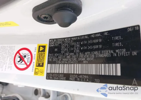 2018 Toyota Highlander Xle from USA, damaged, VIN 5TDKZRFH4JS546122